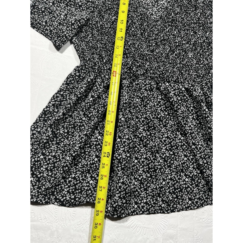 Bloomchick Women's Midi Dress V-Neck, Short Sleeve, Babydoll Style, Size US 10 - Picture 3 of 6